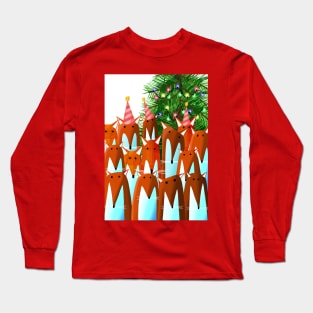 Foxes Christmas Party Long Sleeve T-Shirt